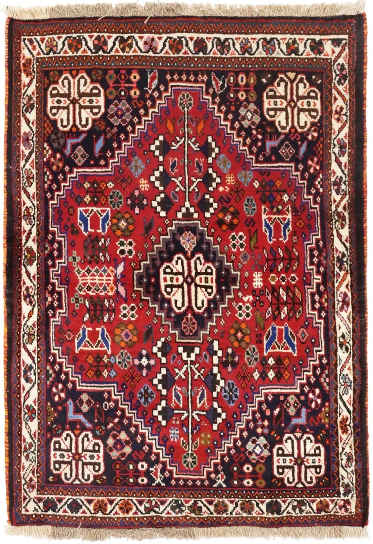 3'4 X 4'10 Hand Knotted Wool Area Rug with Bird Motif (1 of 18)