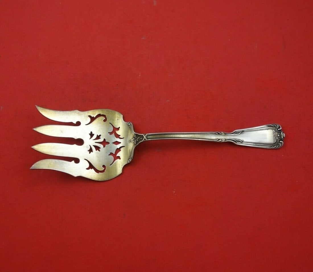 Reed & Barton Chambord Sterling Silver Pierced Fish Serving Fork 9" (1 of 3)
