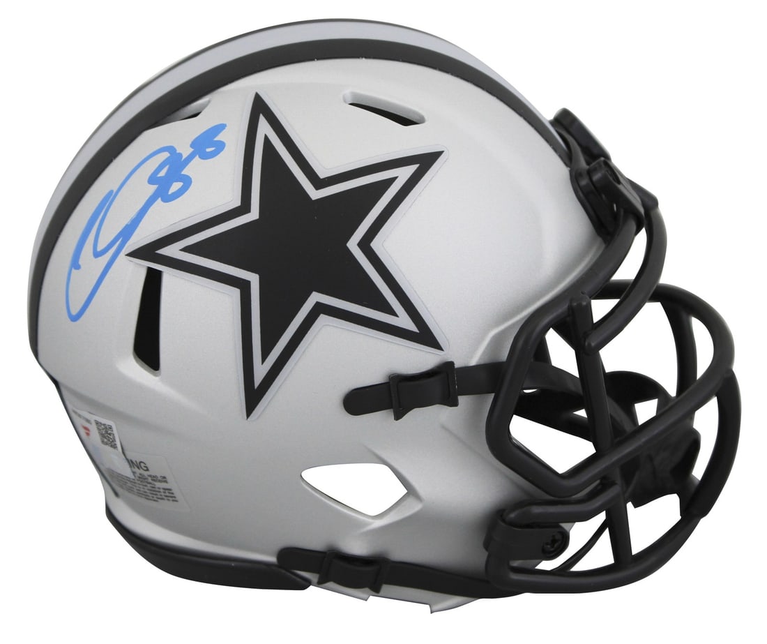Fanatics Authenticated CeeDee Lamb Signed Dallas Cowboys Rave Speed Mini Helmet (1 of 2)