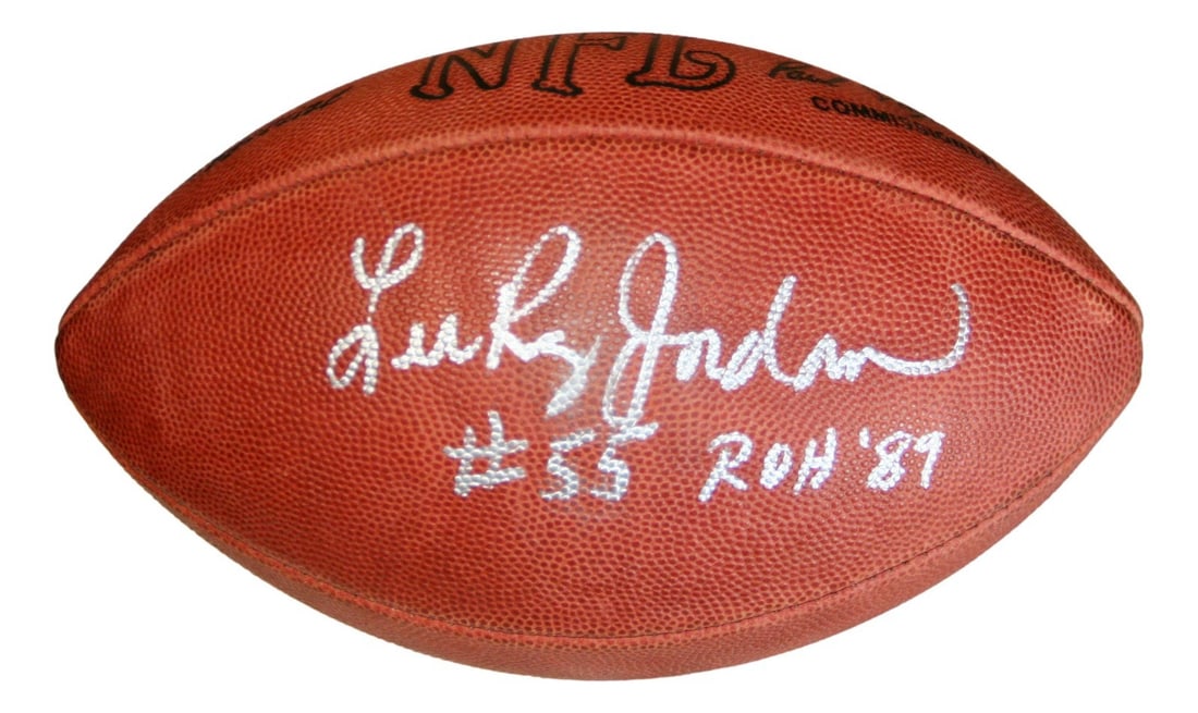 Dallas Cowboys Lee Roy Jordan Signed NFL Leather Ball Beckett Authenticated: Dallas Cowboys Lee Roy Jordan Signed NFL Leather Ball Beckett Authenticated This official NFL leather football is autographed by Lee Roy Jordan of the Dallas Cowboys. The signature has been authentica