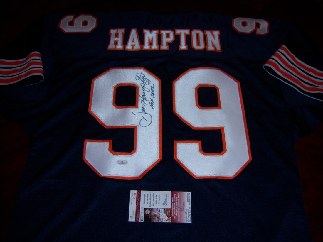 Signed Russell Chicago Bears Jersey with JSA COA by Dan Hampton (1 of 2)