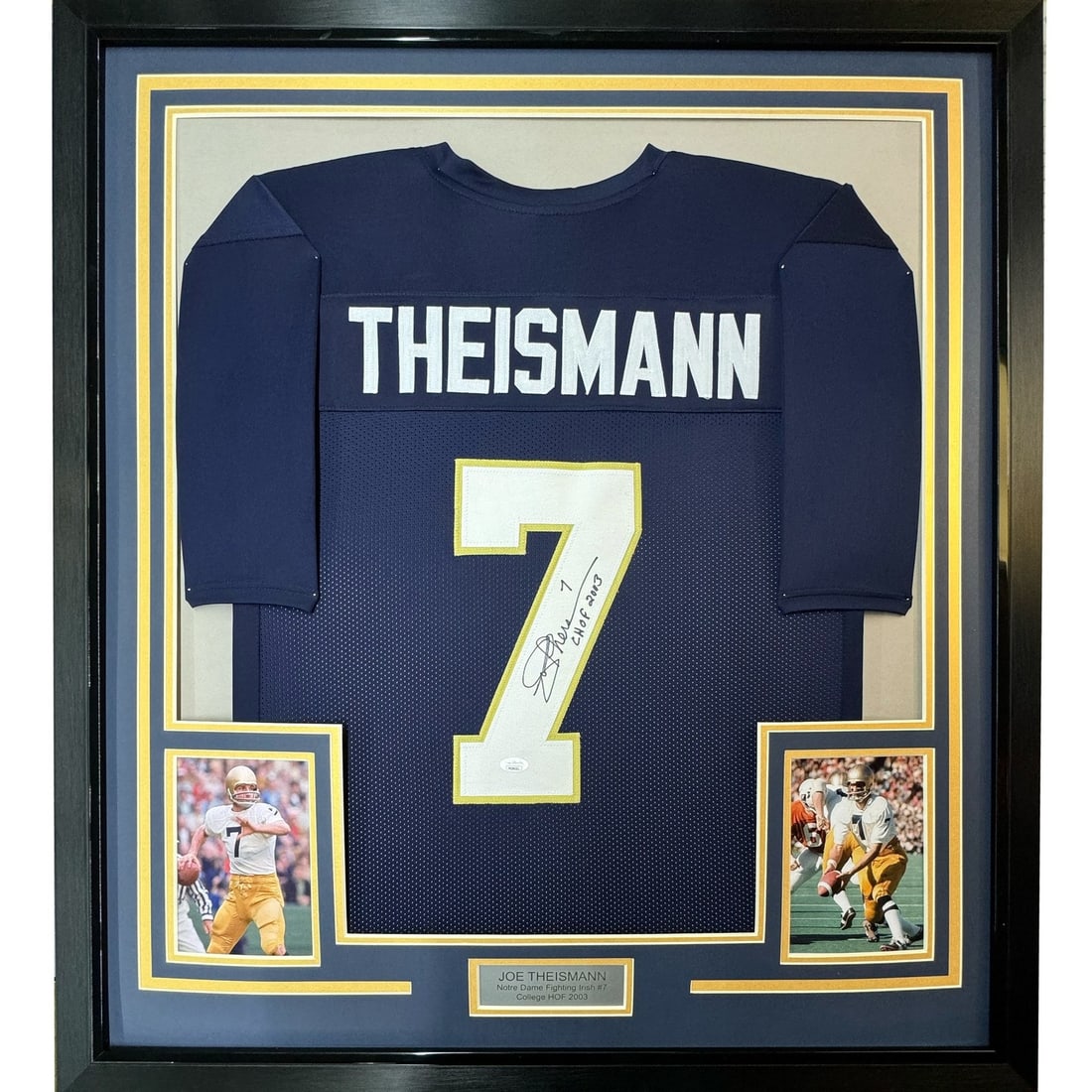 Joe Theismann signed framed Notre Dame Fighting Irish jersey JSA (1 of 2)