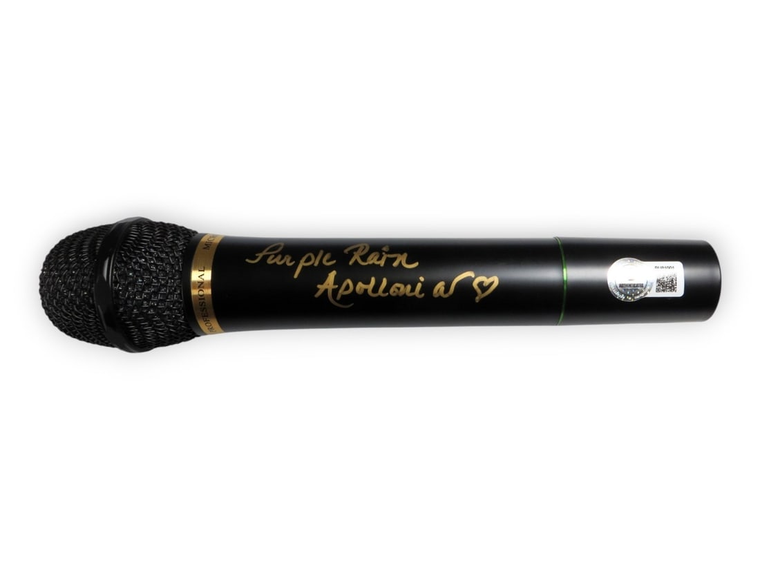 Apollonia Autographed Microphone Purple Rain Inscription Beckett Authenticated (1 of 3)