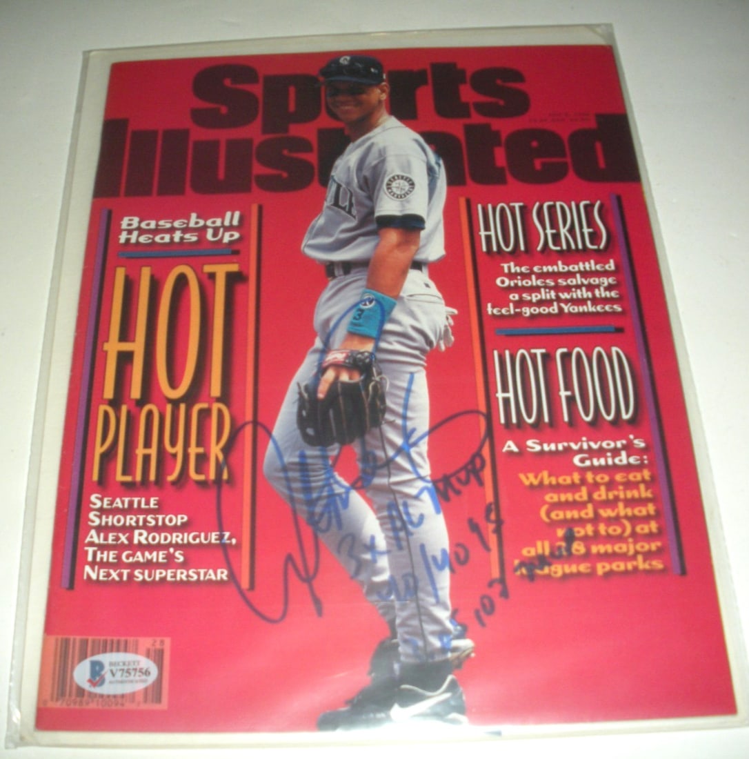 Signed Sports Illustrated Magazine Alex Rodriguez JSA COA Seattle Mariners 3X MVP (1 of 1)
