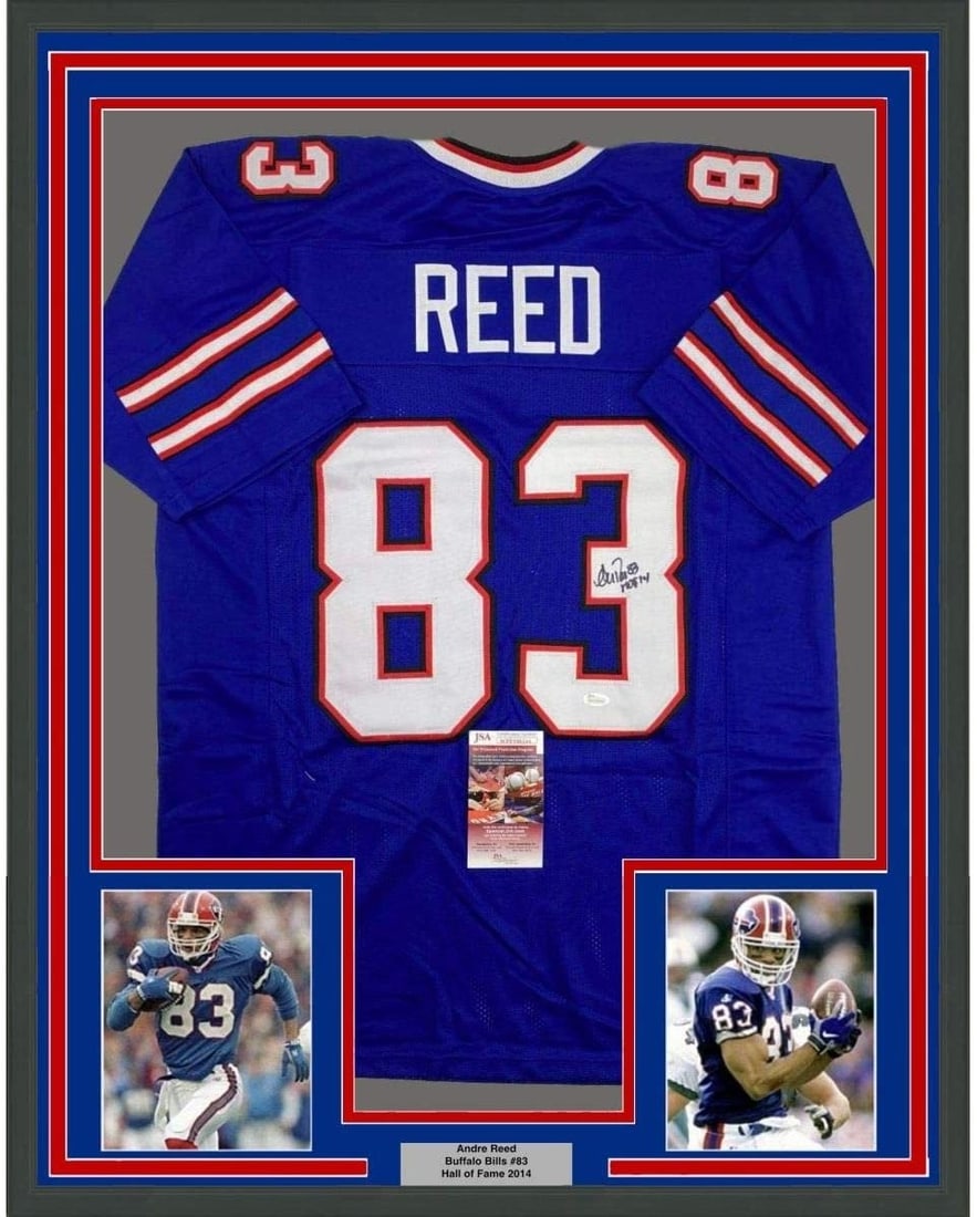 Andre Reed autographed framed Buffalo Bills jersey 35x39 JSA (1 of 2)
