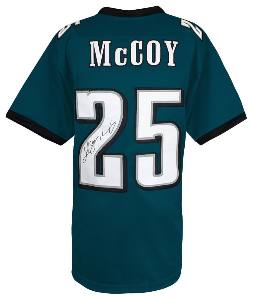 Philadelphia Eagles LeSean McCoy Autographed Green Football Jersey (1 of 3)