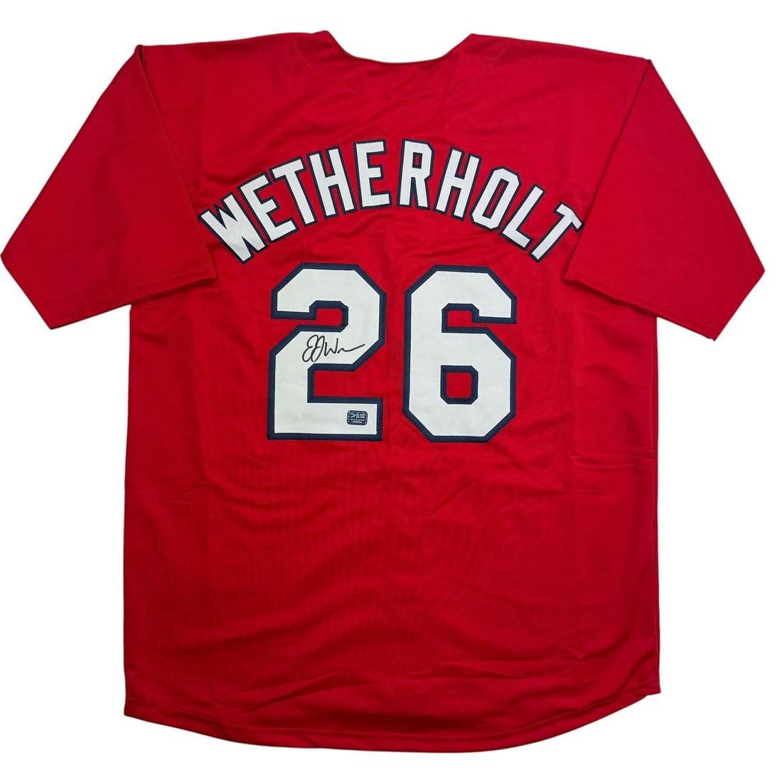 Signed JJ Wetherholt St Louis Cardinals Red Custom Baseball Jersey JSA COA (1 of 4)