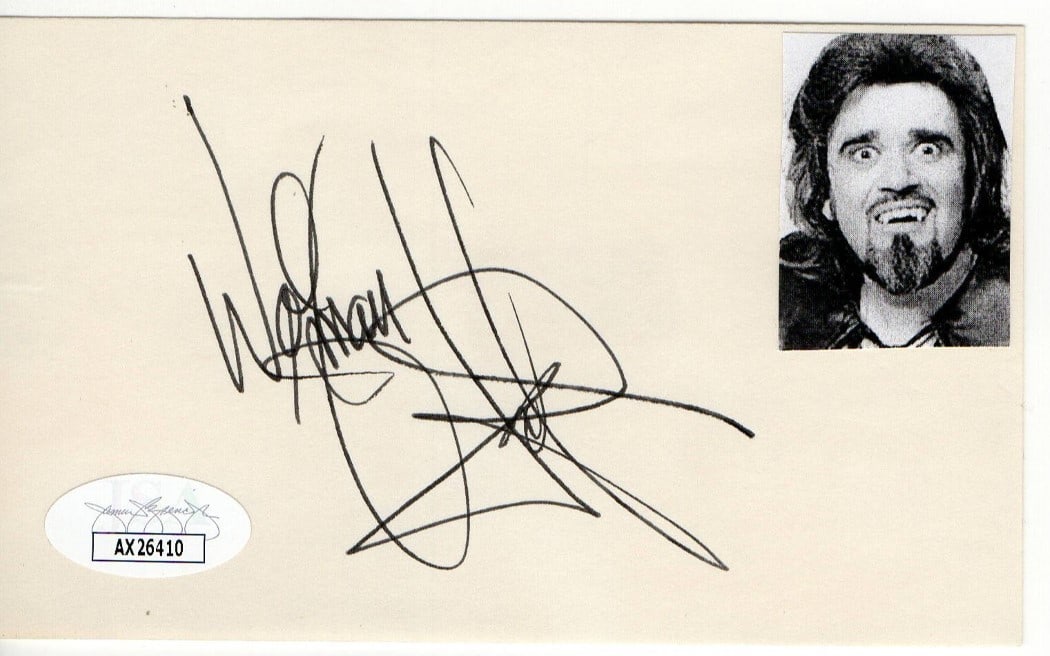 Wolfman Jack autographed 3 x 5 index card JSA authenticated (1 of 2)