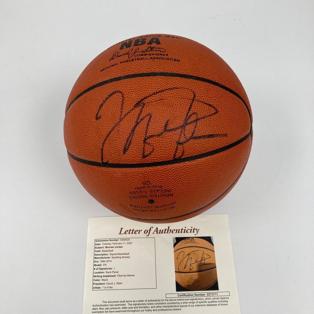 JSA Authenticated Michael Jordan Autographed Spalding Basketball (1 of 6)