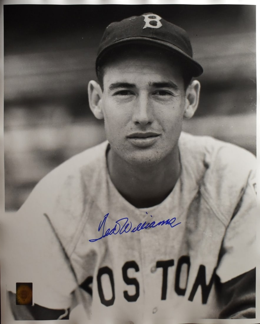 Ted Williams HOF Autographed 16x20 Red Sox Photo Green Diamond Hologram (1 of 4)