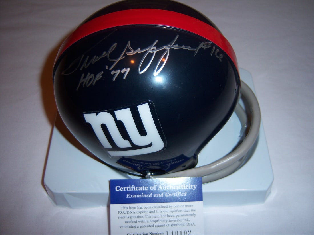 Frank Gifford signed New York Giants mini helmet PSA DNA (1 of 2)