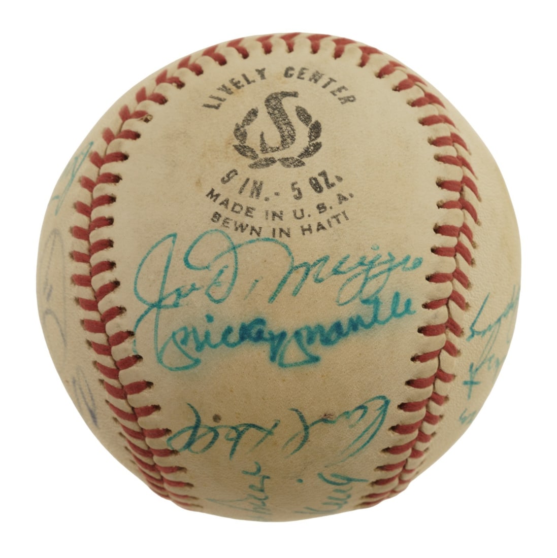 Official Spalding baseball signed by 13 stars Mantle DiMaggio Beckett LOA (1 of 7)
