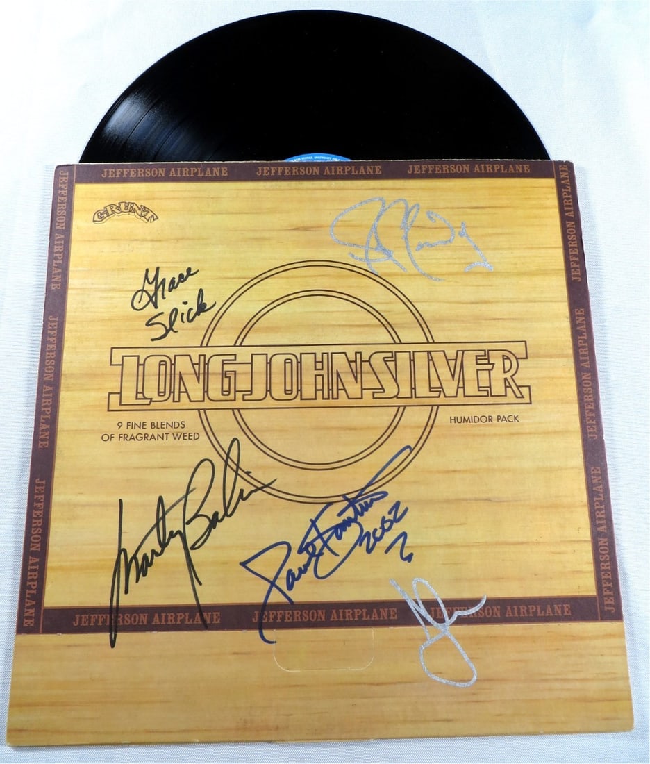 Jefferson Airplane signed original record album BAS Grace Slick Jack Casady Marty Balin (1 of 4)