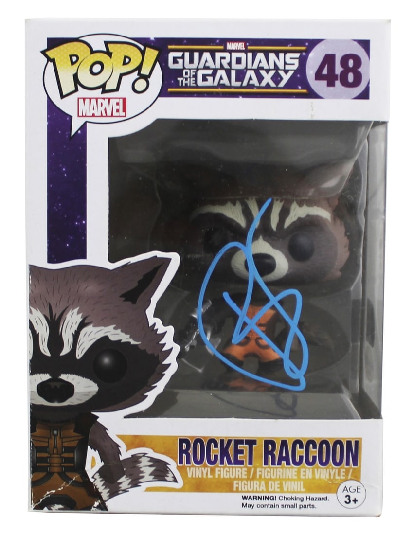 Rocket Raccoon #48 Funko Pop signed by Bradley Cooper BAS BY031095 (1 of 7)
