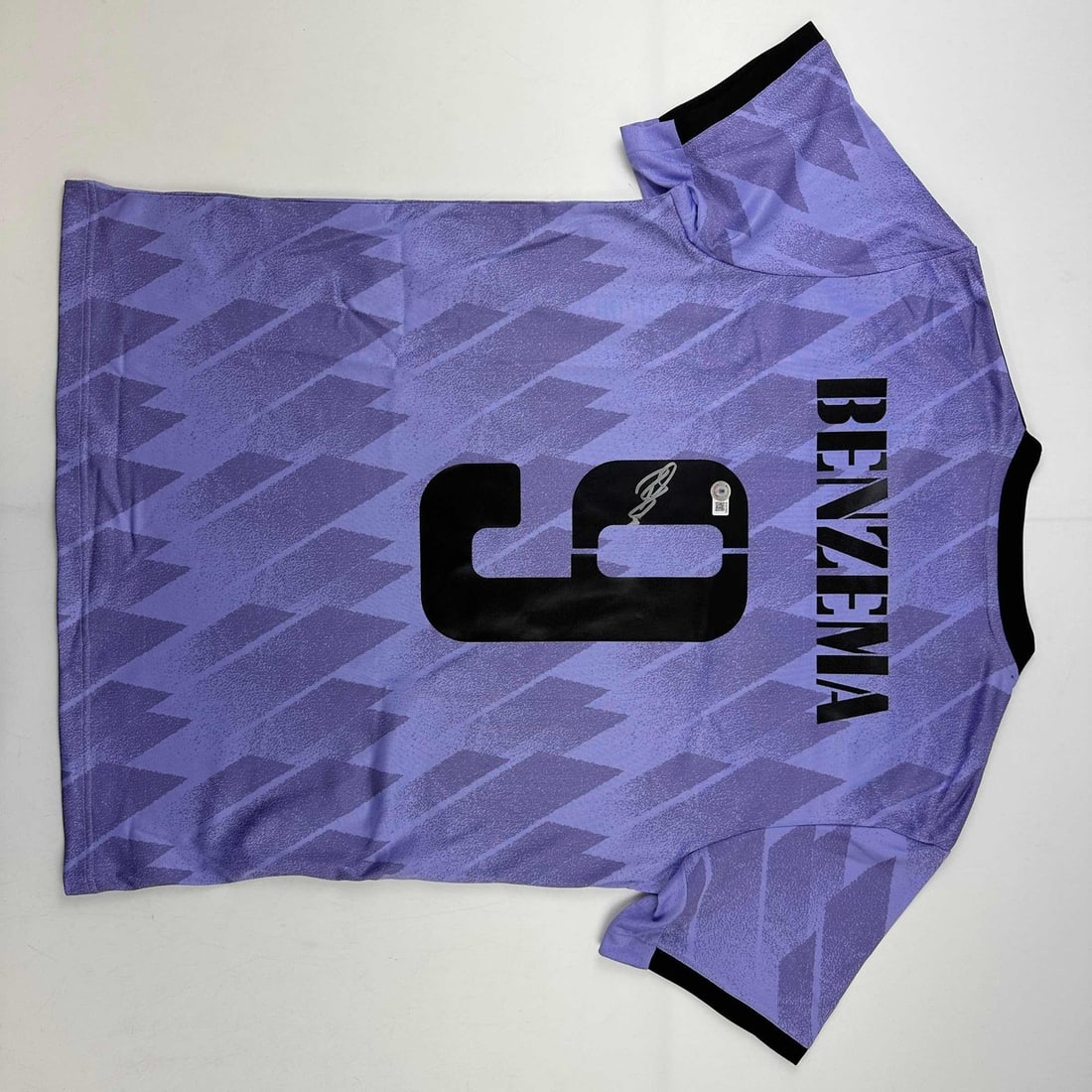 Karim Benzema Signed Purple Soccer Jersey Real Madrid BAS COA (1 of 4)