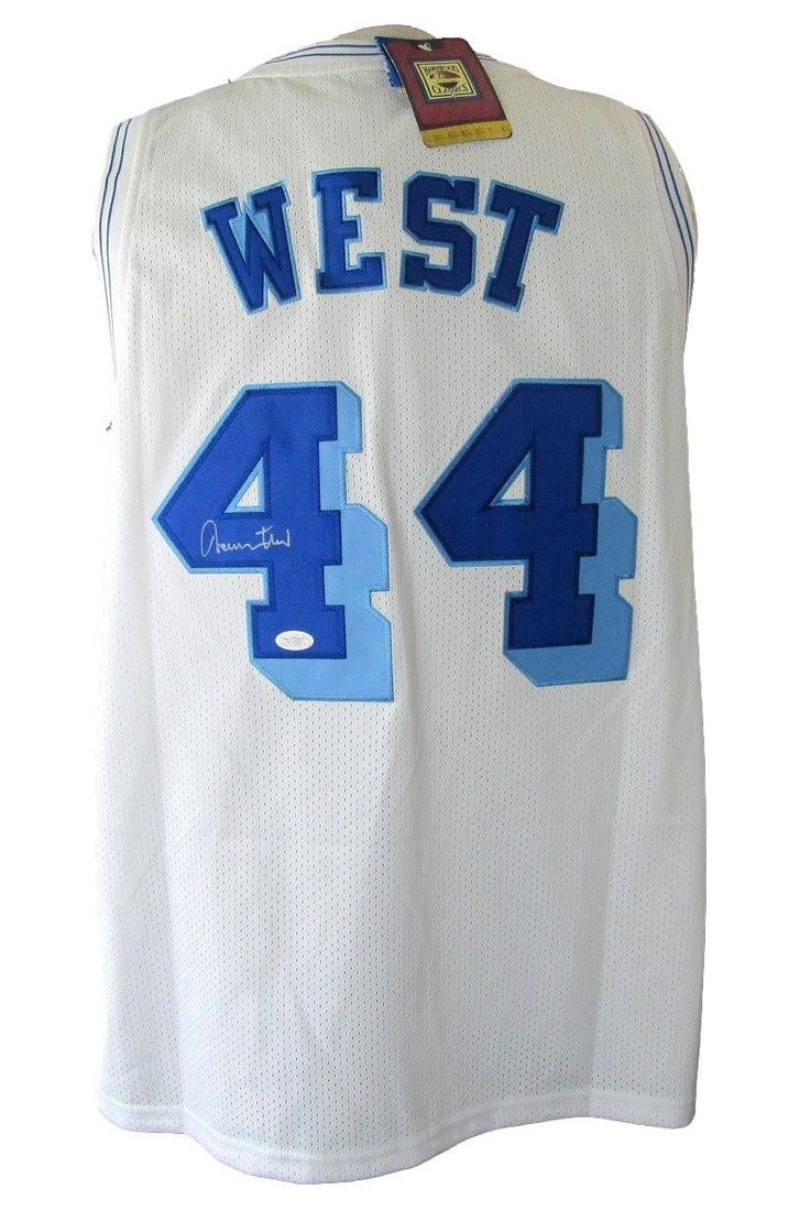 Adidas Hardwood Classics Lakers Jersey Jerry West HOF Autograph JSA Size M: Adidas Hardwood Classics Lakers Jersey Jerry West HOF Autograph JSA Size M Pre-owned Los Angeles Lakers Adidas Hardwood Classics jersey signed by Jerry West with HOF inscription. This original signed 
