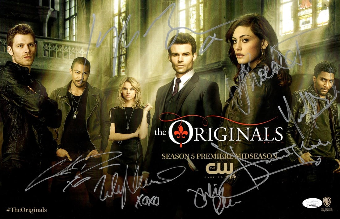 11X17 The Originals signed poster 7 autographs JSA authenticated: 11X17 The Originals signed poster 7 autographs JSA authenticated Original 11 x 17 poster from The Originals, autographed by seven cast members and authenticated by James Spence (JSA). This pre-owned p