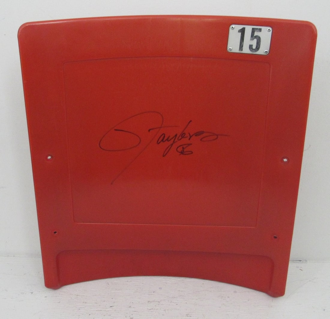 Lawrence Taylor autographed New York Giants stadium chair back Steiner (1 of 8)