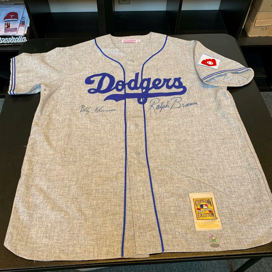 Los Angeles Dodgers Jersey Signed by Bobby Thomson and Ralph Branca Steiner MLB Auth (1 of 7)