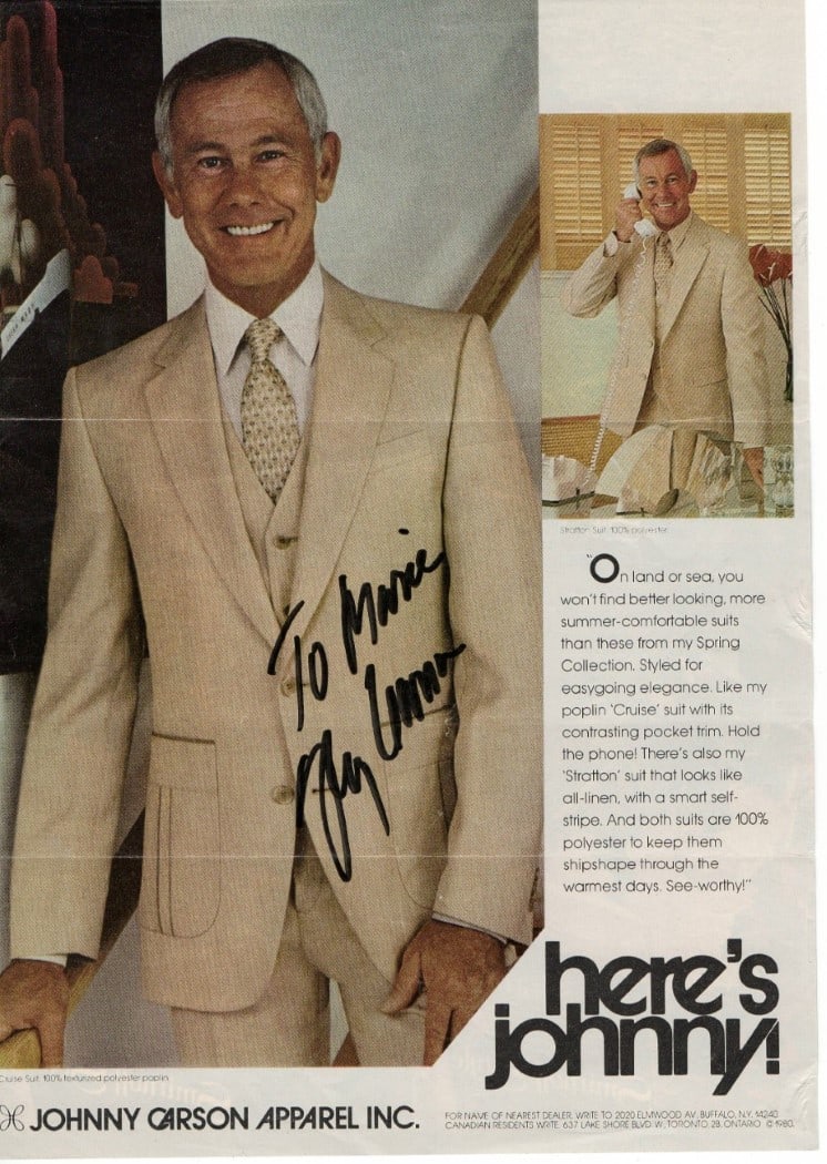 Autographed Johny Carson Magazine Photo with JSA Authentication (1 of 3)