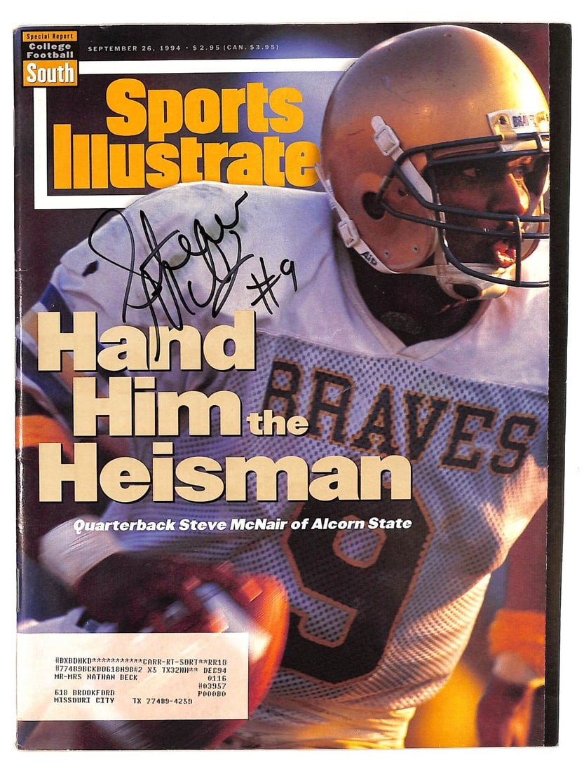 JSA Signed Steve McNair Sports Illustrated Magazine Alcorn State (1 of 3)