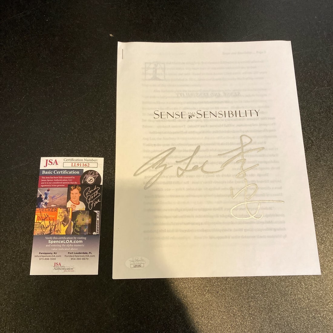 Original Sense and Sensibility Script Signed by Ang Lee JSA COA (1 of 7)
