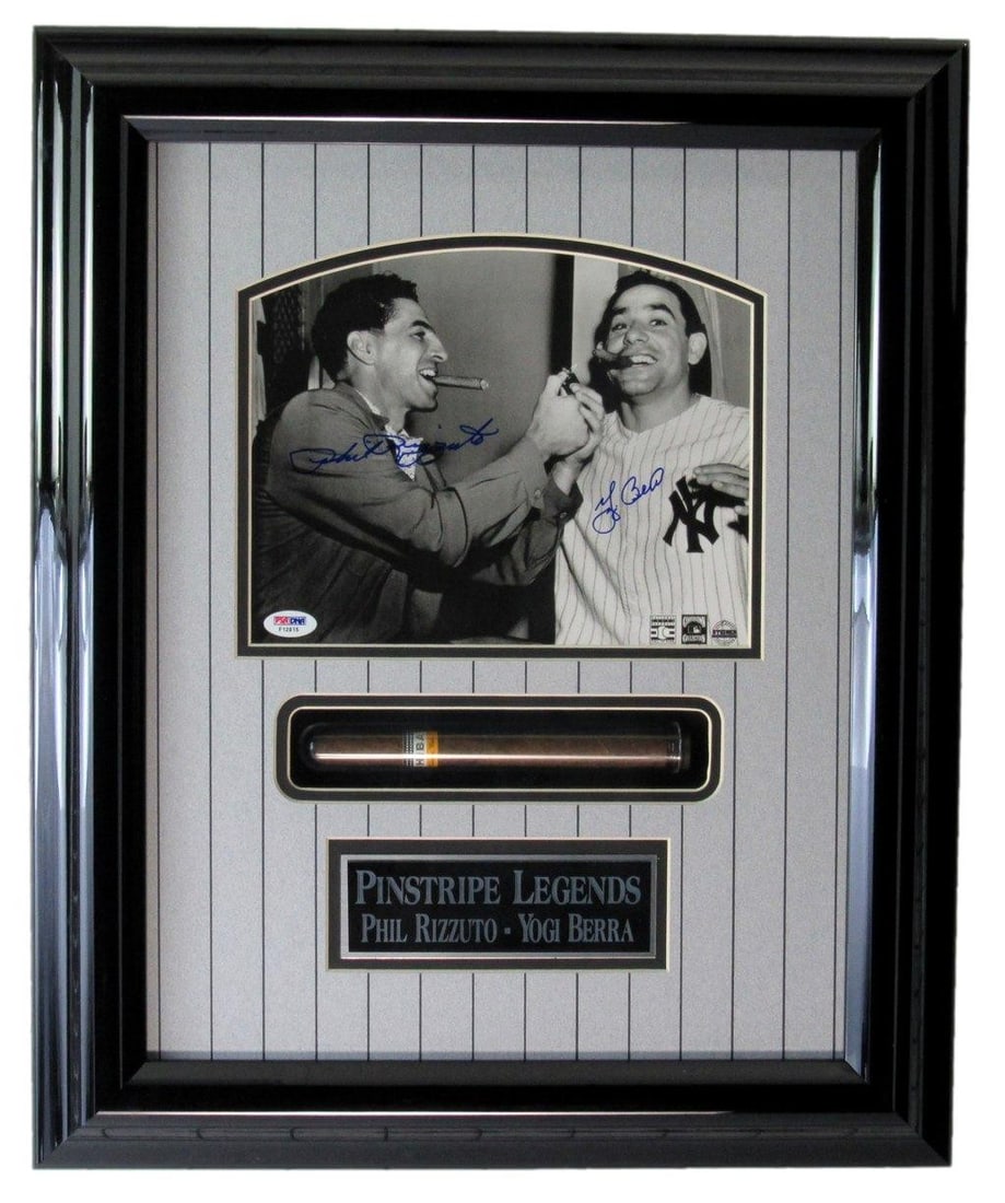 Framed 8x10 Yankees Photo Signed by Phil Rizzuto and Yogi Berra PSA DNA (1 of 4)