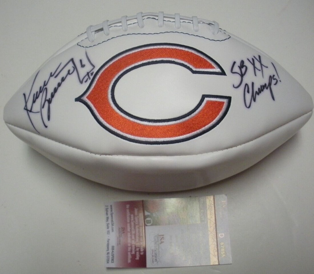 Kevin Butler Autographed Chicago Bears Super Bowl XX Football With JSA COA (1 of 1)