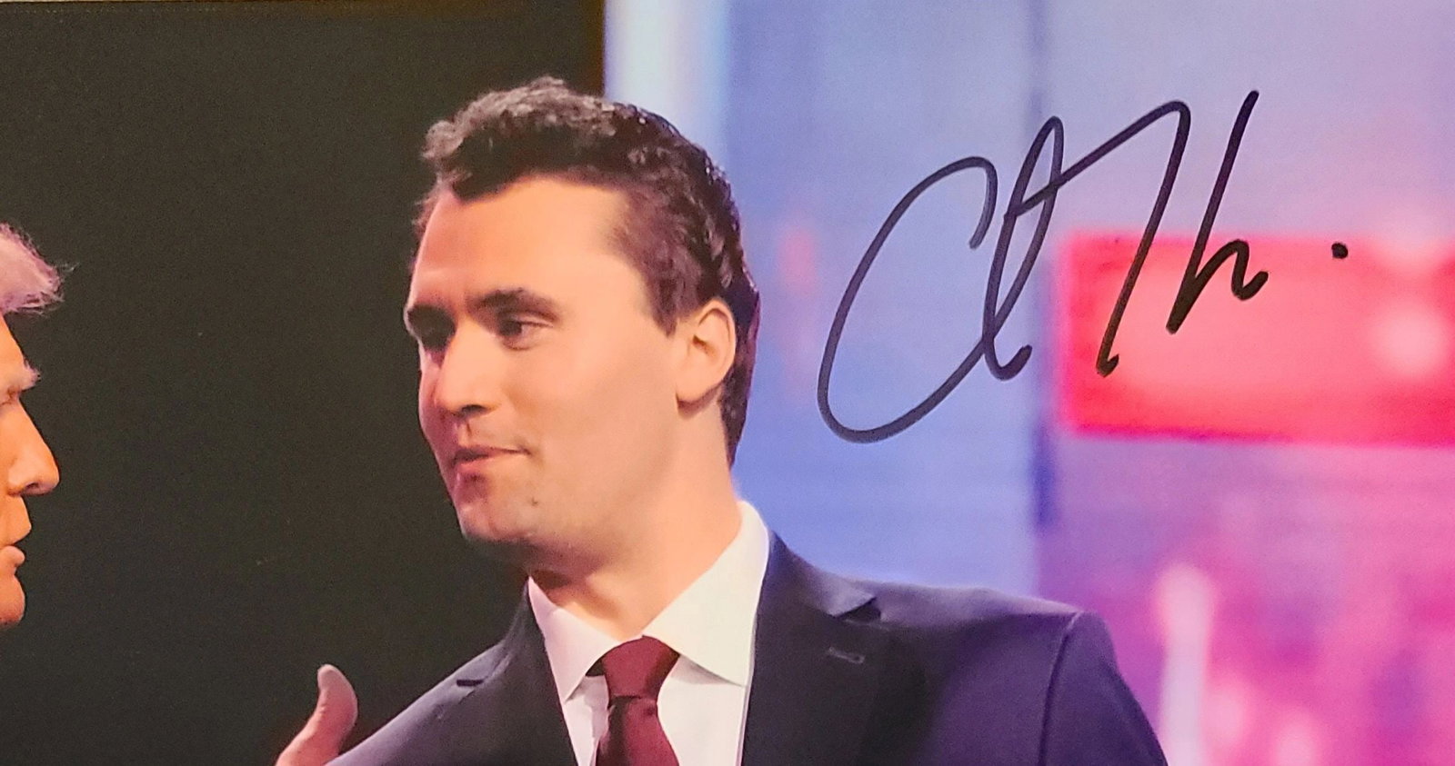 Autographed 8x10 Photo of Charlie Kirk with Donald J Trump COA (1 of 3)