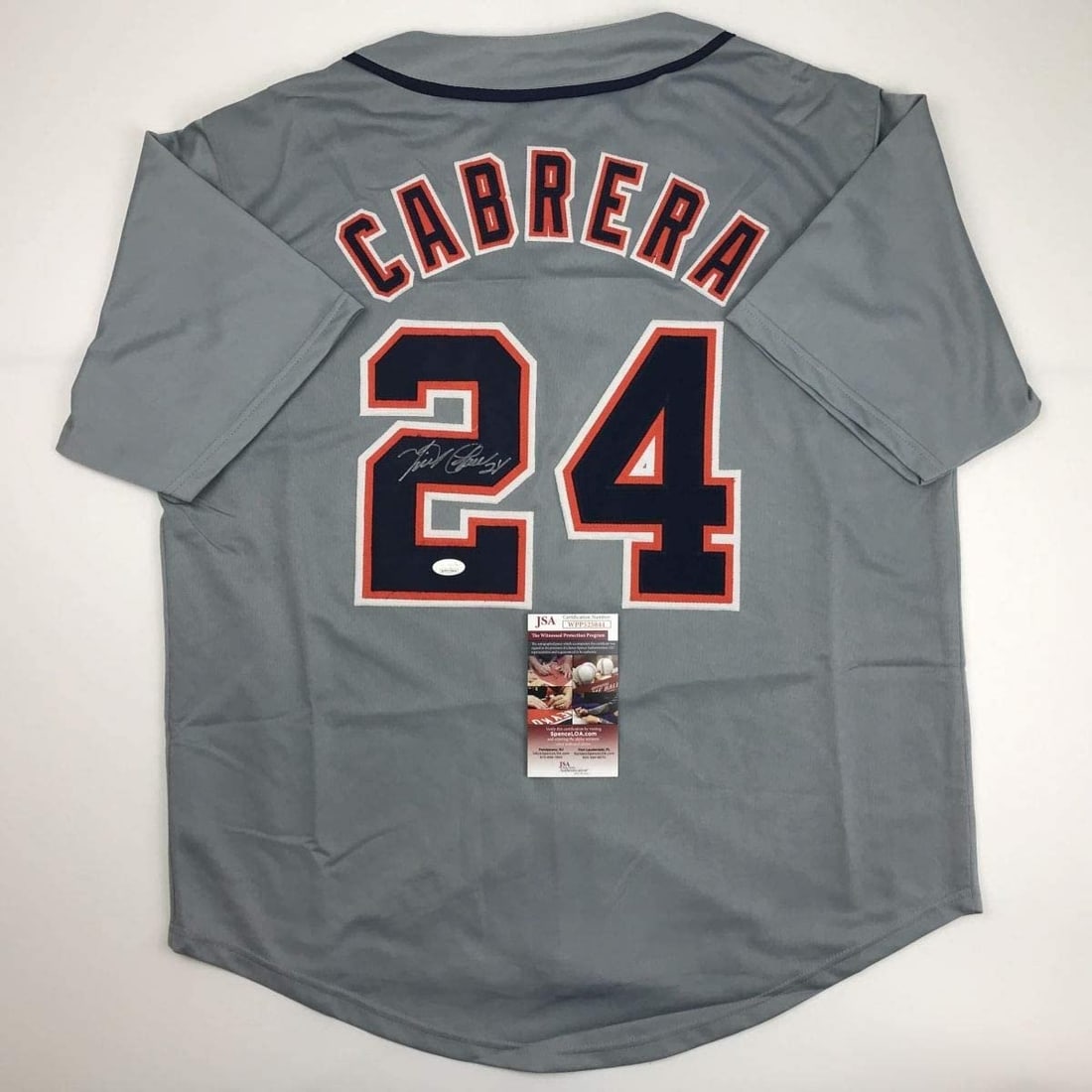 Miguel Cabrera Signed Gray Baseball Jersey JSA Authenticated (1 of 4)