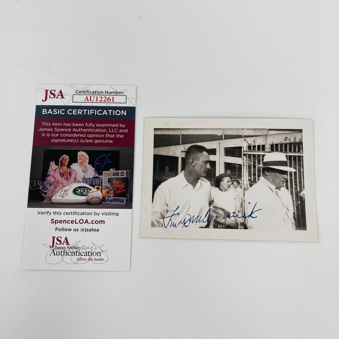 1946 Original Snapshot Photo Signed by Frank McCormick Reds JSA COA (1 of 4)