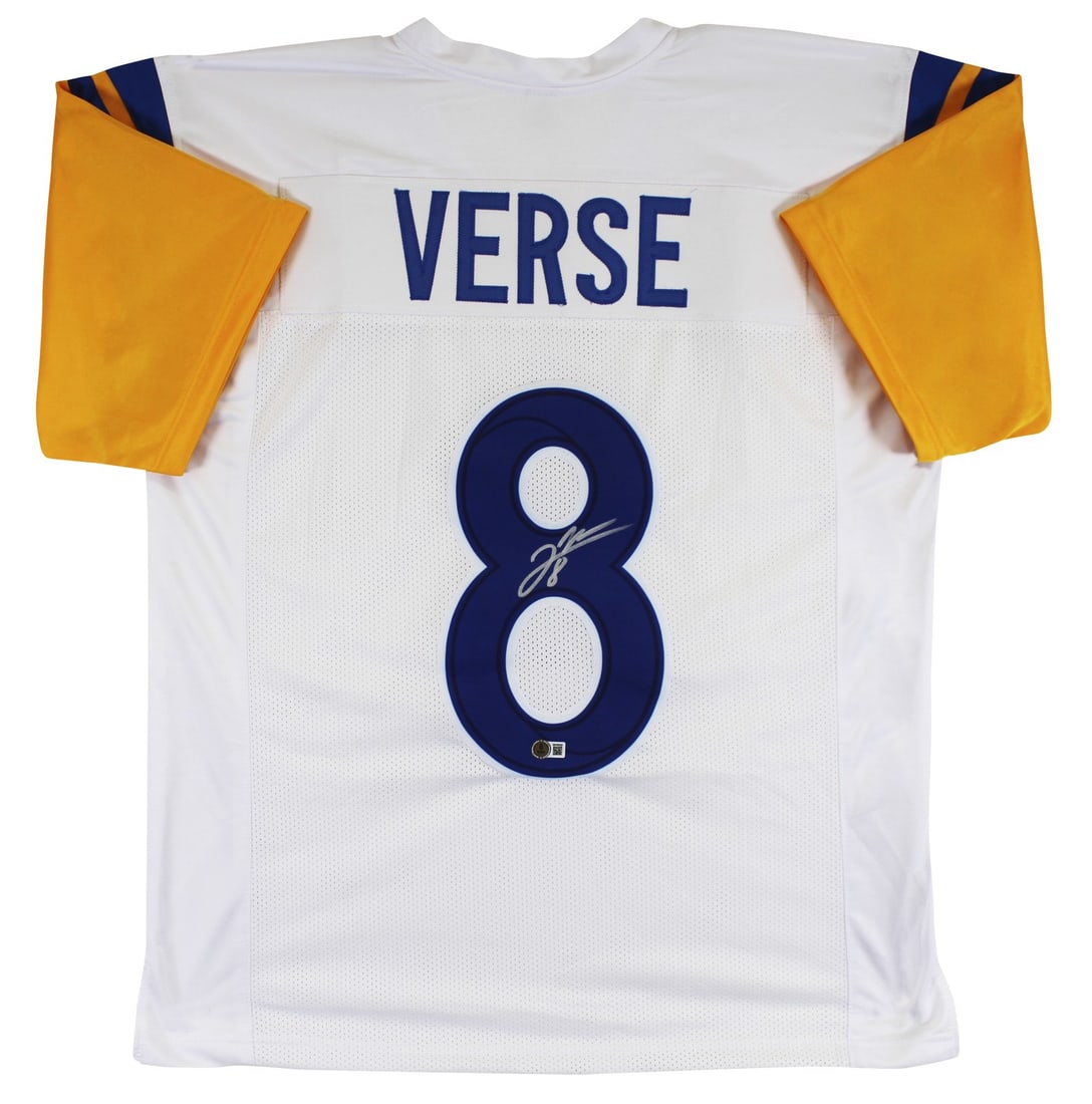 Jared Verse Signed Los Angeles Rams White Jersey Beckett BAS Authenticated (1 of 3)