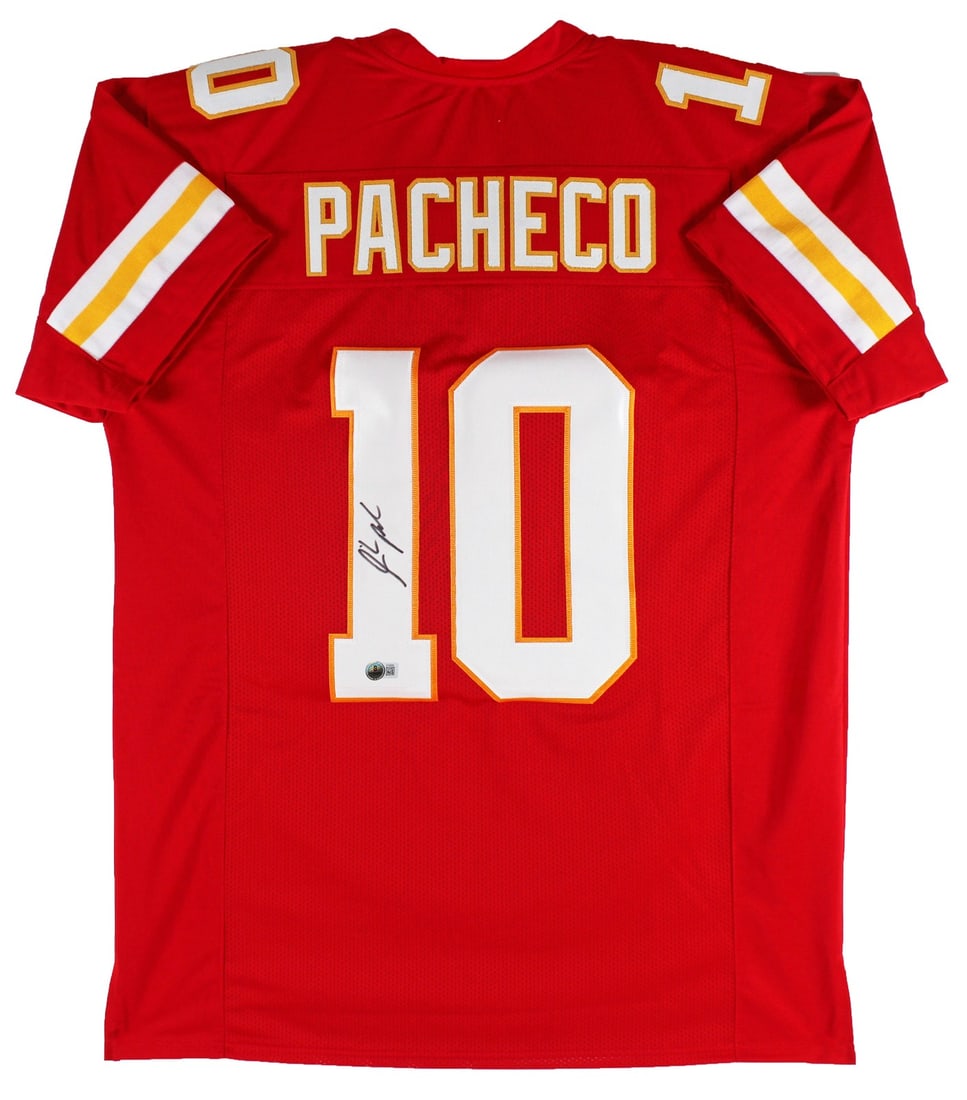 Beckett Authenticated Isiah Pacheco Signed Kansas City Chiefs Red Jersey (1 of 3)
