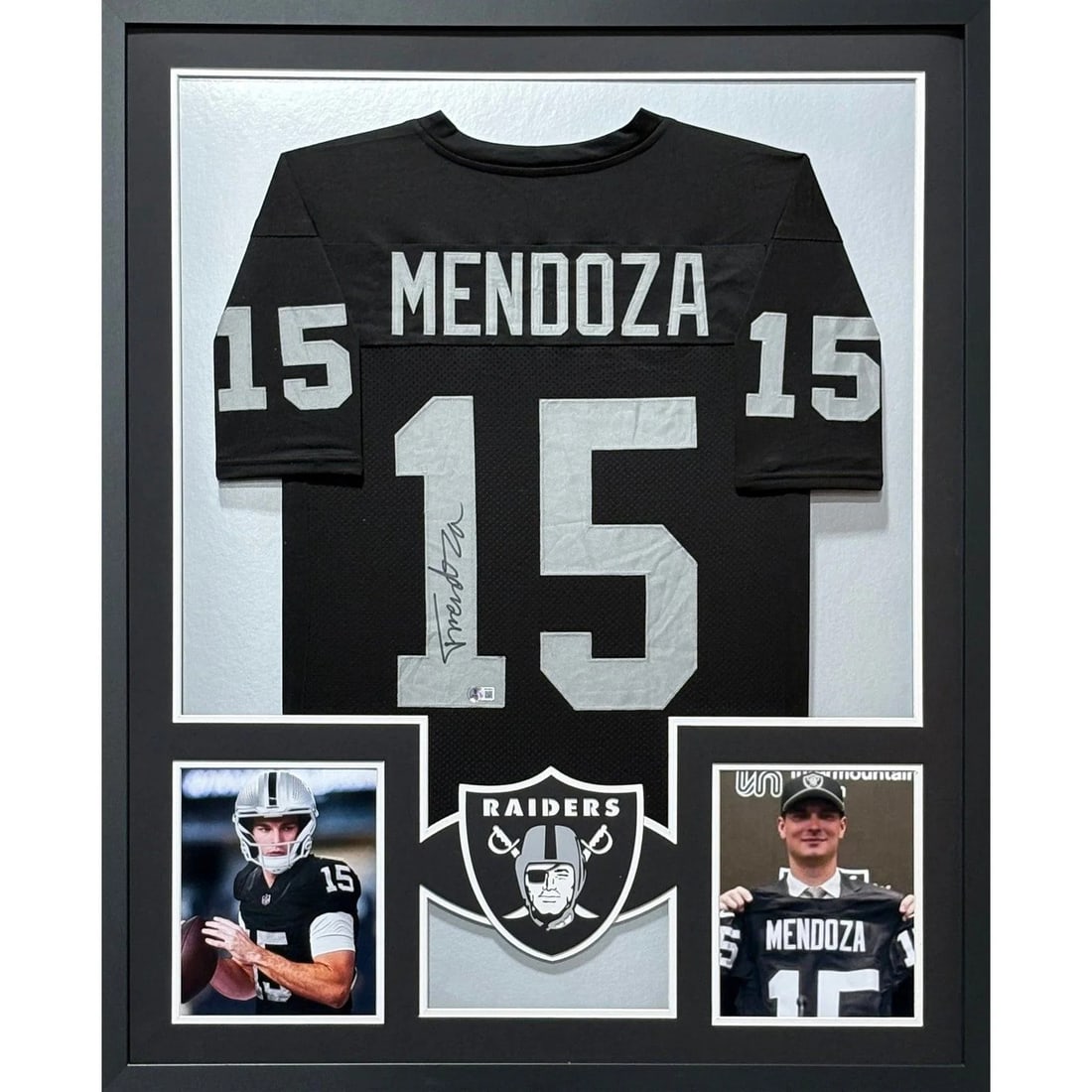 Framed Fernando Mendoza Raiders Jersey Beckett Authenticated Signed (1 of 2)