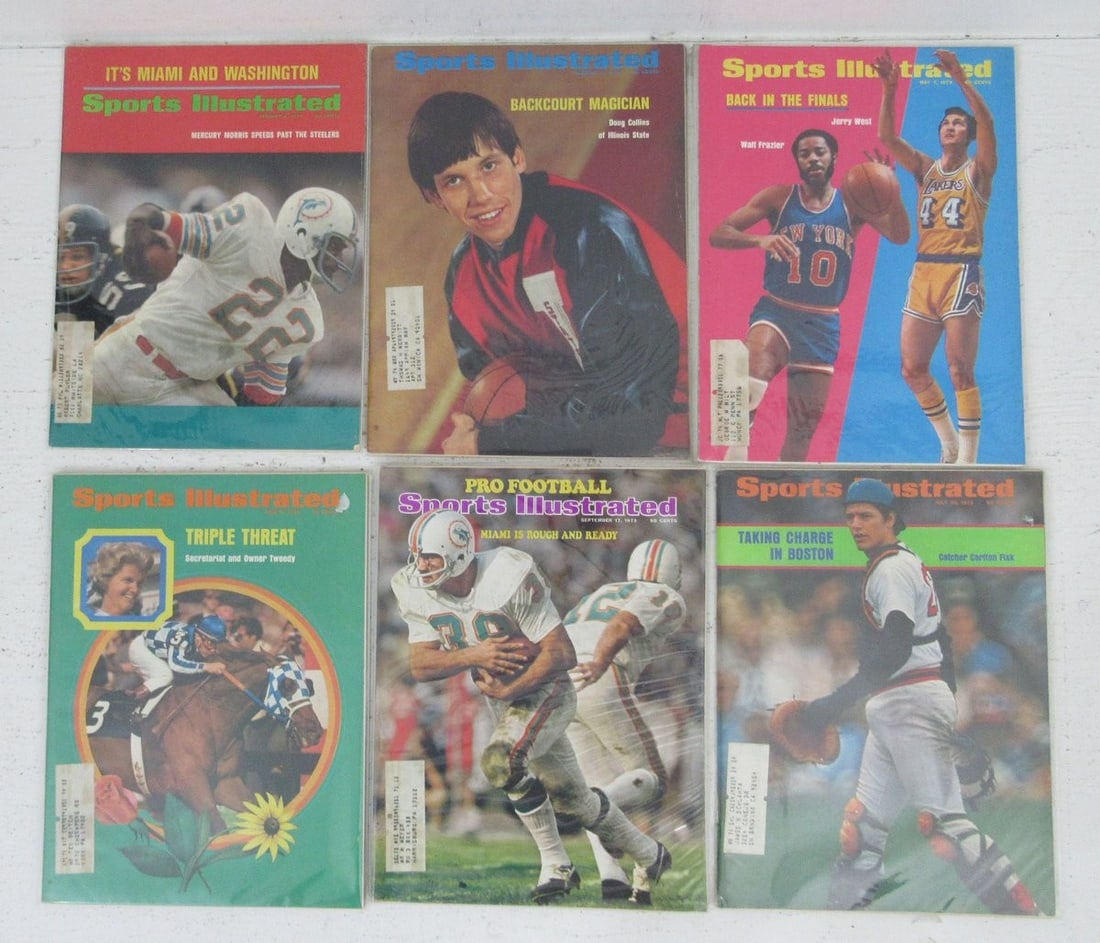 40 1973 Sports Illustrated Magazines Miami Dolphins Secretariat Covers (1 of 4)