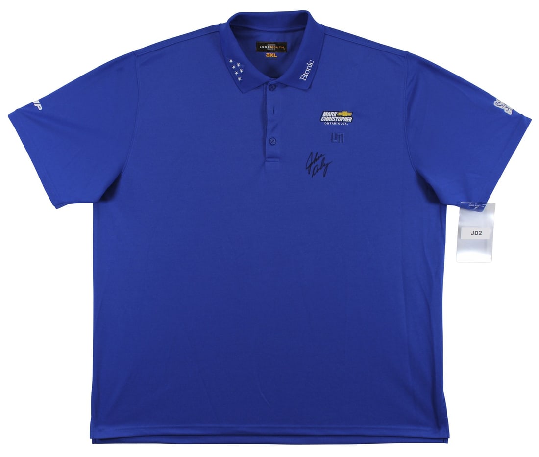 John Daly signed match worn Loudmouth polo shirt Beckett authenticated: John Daly signed match worn Loudmouth polo shirt Beckett authenticated This is an original, personally signed match-worn blue Loudmouth polo shirt worn by John Daly. It includes Beckett Authentication