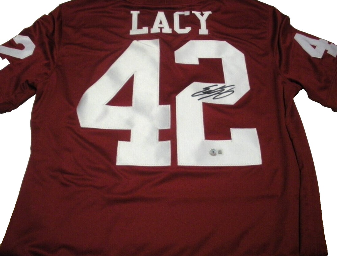 Eddie Lacy Signed Alabama Crimson Tide Nike Jersey with COA: Eddie Lacy Signed Alabama Crimson Tide Nike Jersey with COA This is an official licensed Nike jersey signed by Eddie Lacy, featuring his name and number. The jersey is a piece of memorabilia from his 