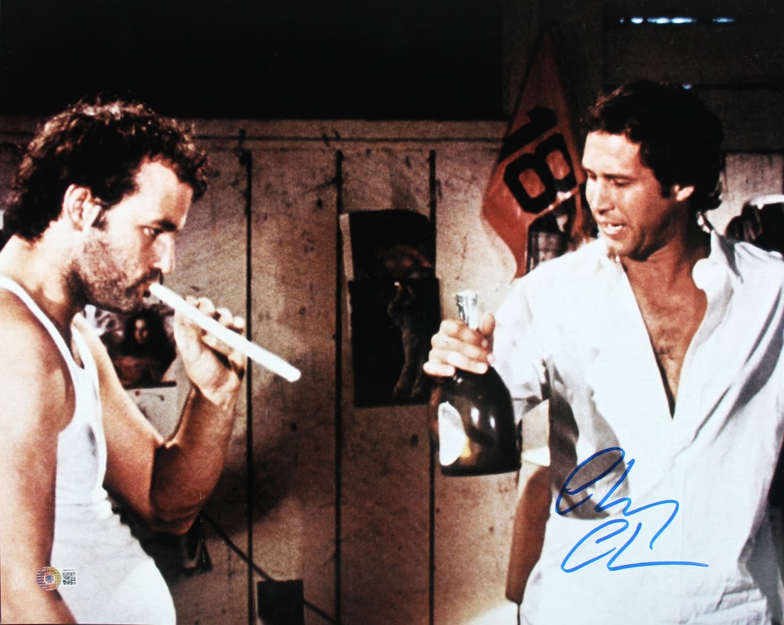 16x20 Caddyshack Photo Signed by Chevy Chase BAS Witnessed: 16x20 Caddyshack Photo Signed by Chevy Chase BAS Witnessed Original horizontal 16x20 Caddyshack photograph personally signed by Chevy Chase in blue ink. The item is a BAS Witnessed piece, meaning a Be