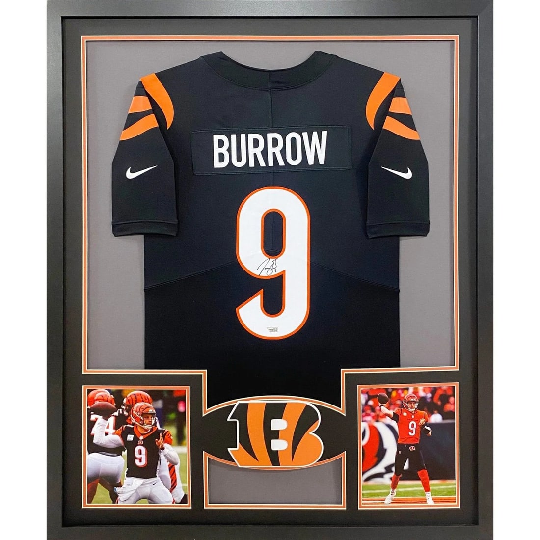 Joe Burrow Autographed Framed Jersey Cincinnati Bengals Fanatics Certified: Joe Burrow Autographed Framed Jersey Cincinnati Bengals Fanatics Certified This item features a beautifully framed autographed jersey of Joe Burrow, the star quarterback for the Cincinnati Bengals. Au