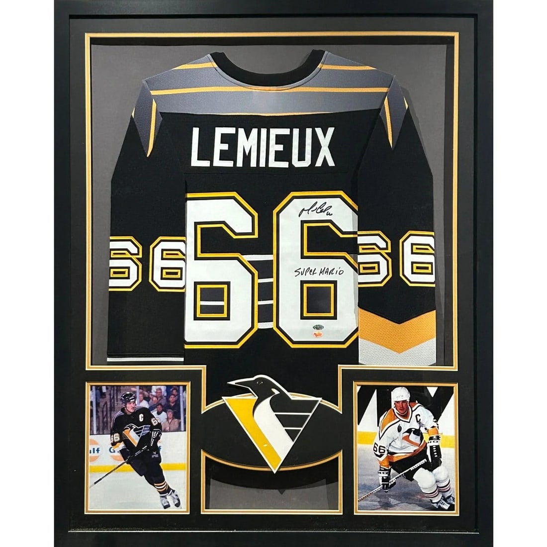 Mario Lemieux Autographed Framed Jersey Steiner Authenticated Penguins: Mario Lemieux Autographed Framed Jersey Steiner Authenticated Penguins Celebrate a piece of hockey history with this autographed Mario Lemieux framed jersey. Authenticated by Steiner, a trusted name i