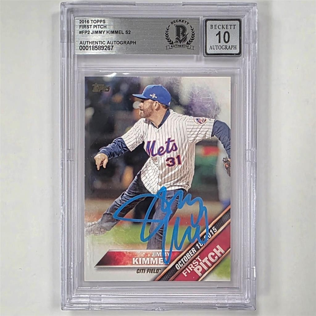 2016 Topps First Pitch Jimmy Kimmel Rookie Autographed BAS 10 (1 of 2)