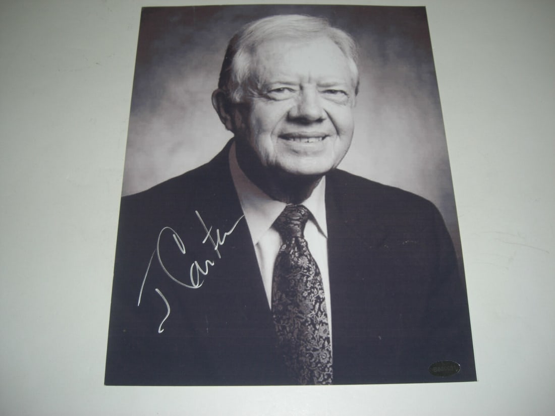 8x10 Signed Photograph of President Jimmy Carter with Hologram (1 of 1)
