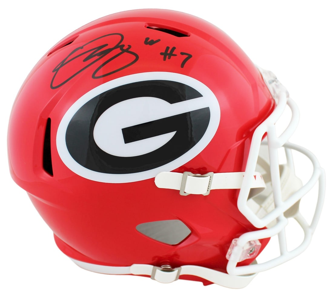 Quay Walker Signed Georgia Bulldogs Full Size Speed Rep Helmet Beckett Witnessed (1 of 3)