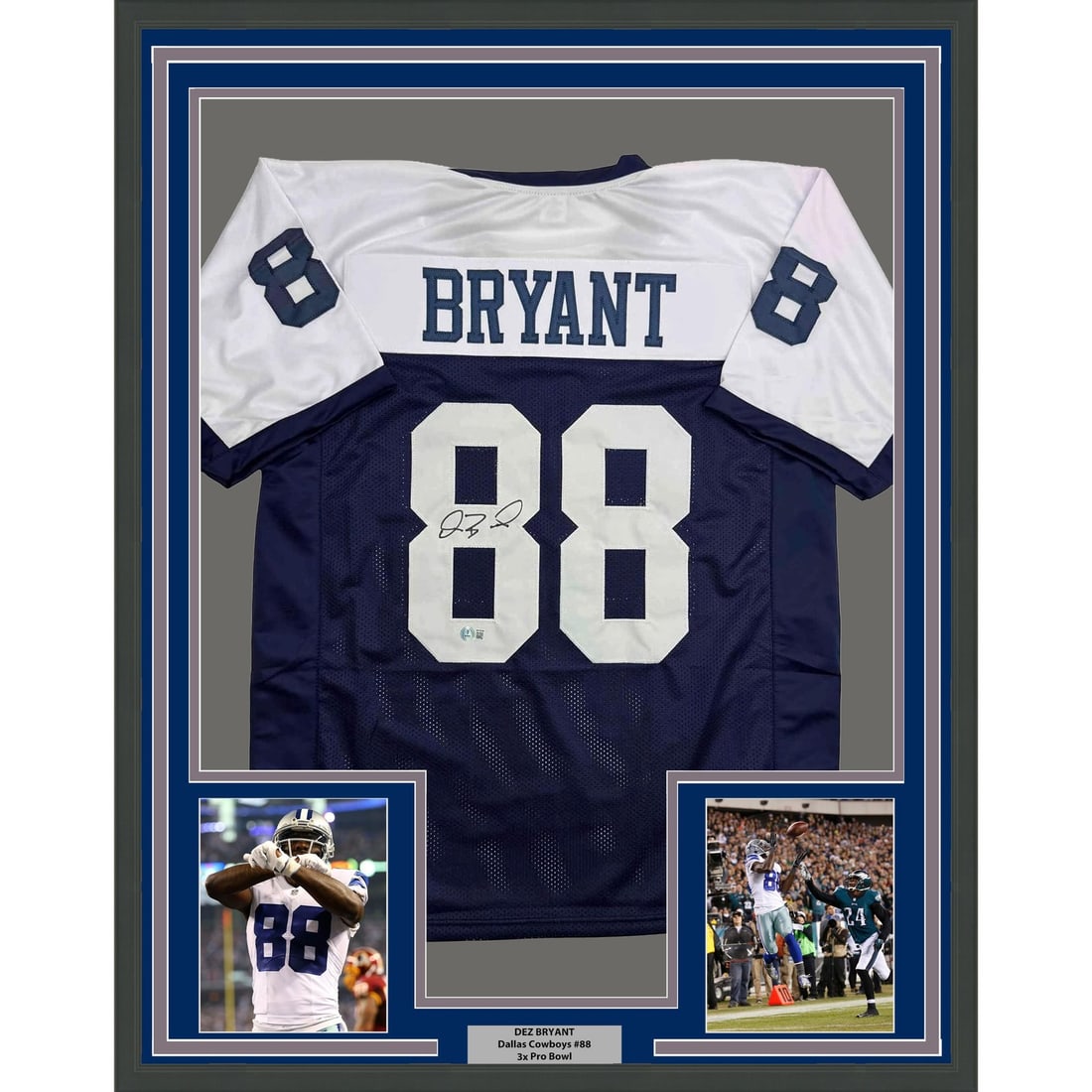 Dez Bryant signed Dallas Cowboys framed jersey 35x39 Beckett COA (1 of 2)