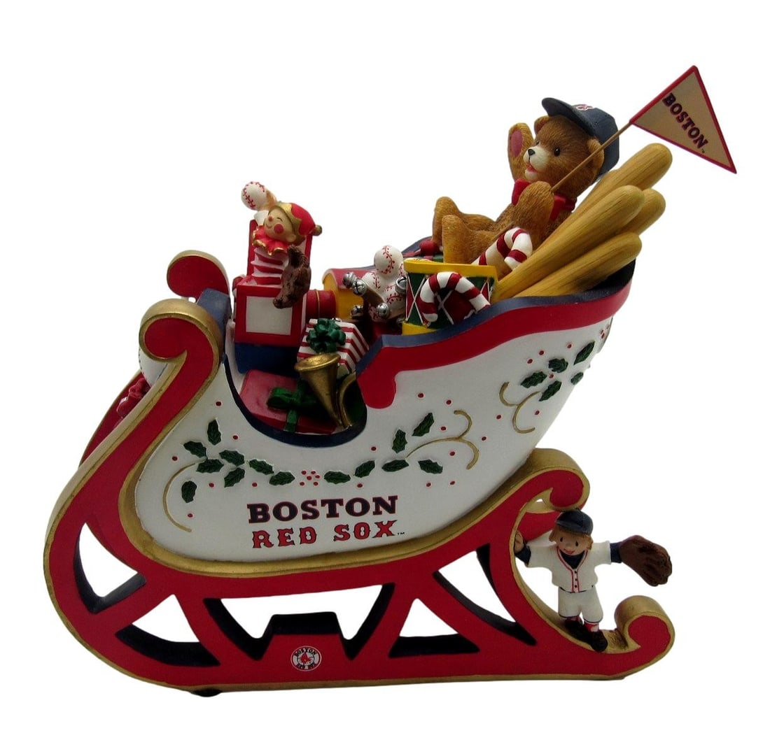 Boston Red Sox Christmas Sleigh Figurine Limited Edition by Danbury Mint with Box (1 of 7)