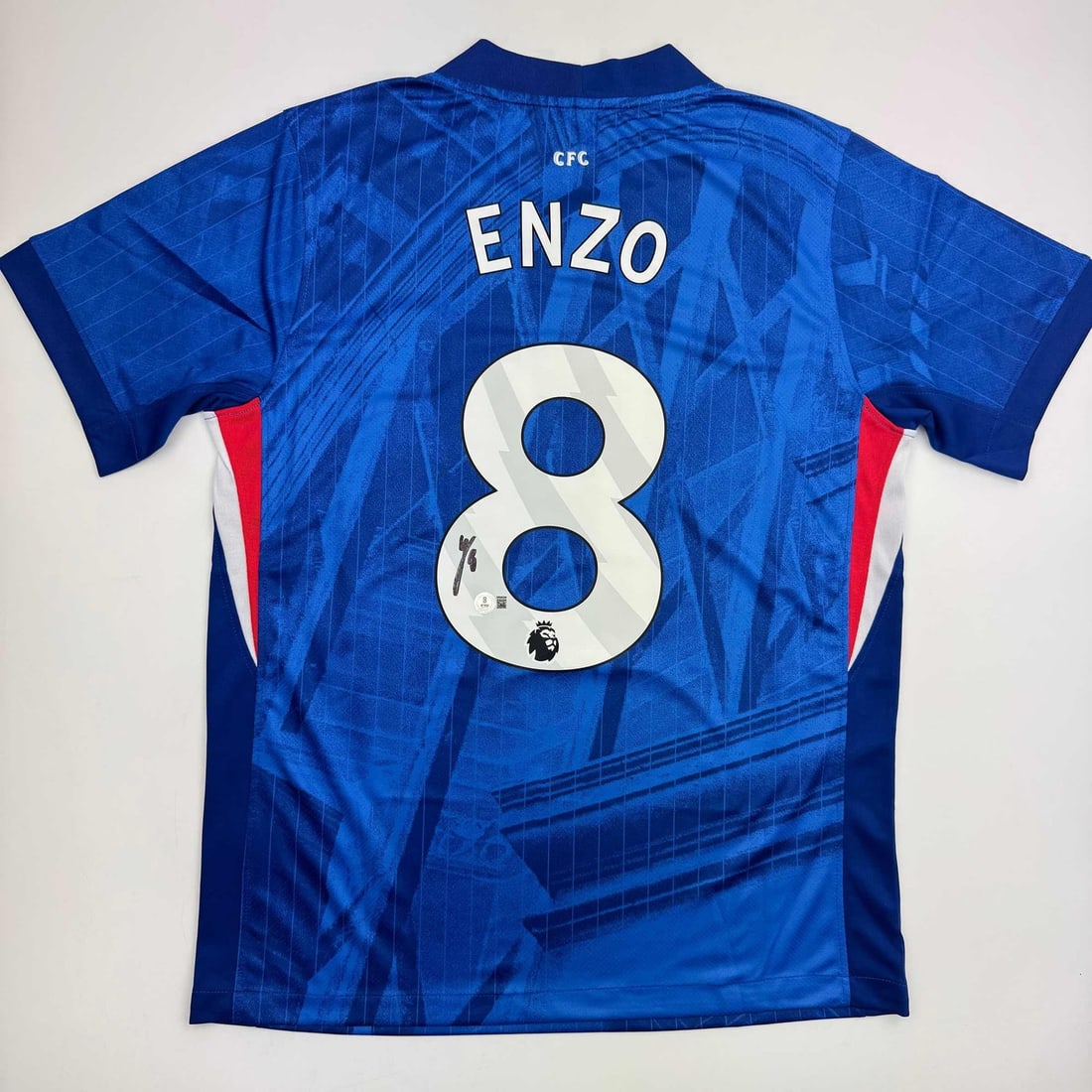 Chelsea FC Blue Soccer Jersey Signed by Enzo Fernandez Beckett BAS (1 of 4)