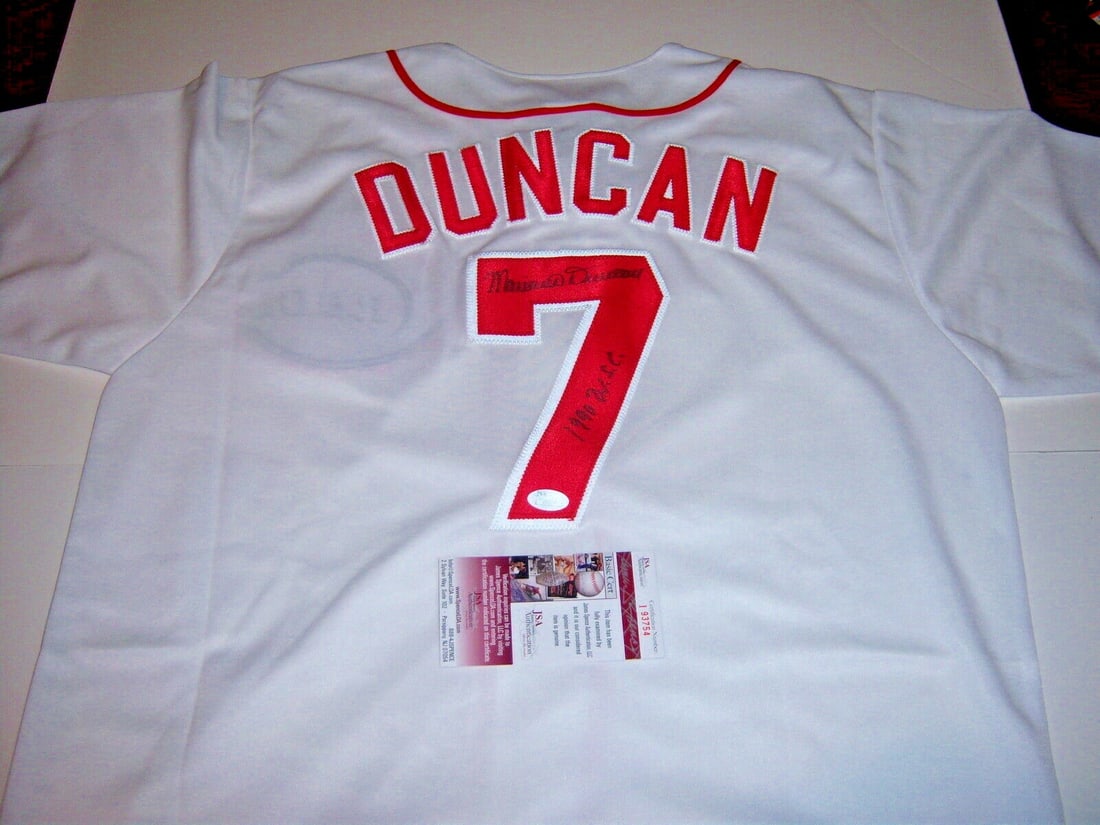 Signed Cincinnati Reds Majestic Mariano Duncan Jersey JSA COA (1 of 1)