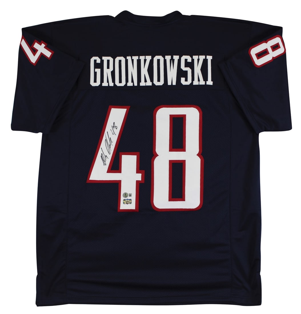 Rob Gronkowski signed Arizona Wildcats navy jersey Beckett BAS witnessed: Rob Gronkowski signed Arizona Wildcats navy jersey Beckett BAS witnessed Authentic signed navy blue pro style jersey personally autographed by Rob Gronkowski for the Arizona Wildcats. This BAS Witness