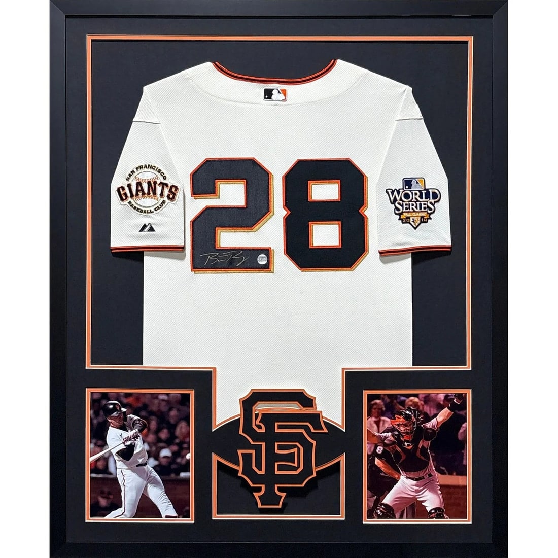 Framed Buster Posey Autographed Giants Jersey with LOJO COA (1 of 2)