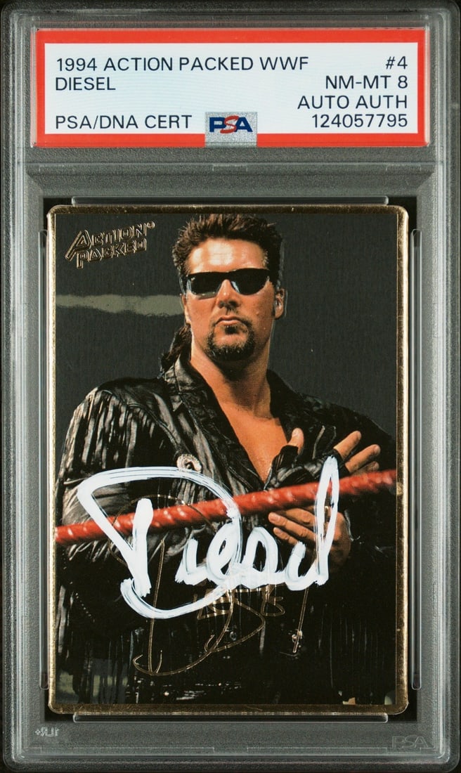 PSA 8 Kevin Nash signed 1994 Action Packed rookie card #4 authenticated (1 of 2)